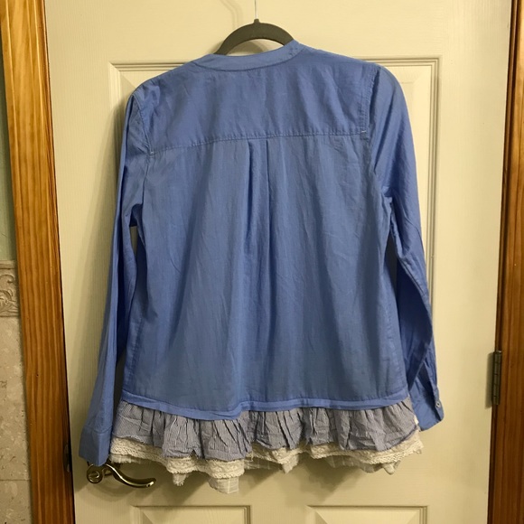 Anthropologie Holding Horses triple ruffle shirt - Picture 2 of 7